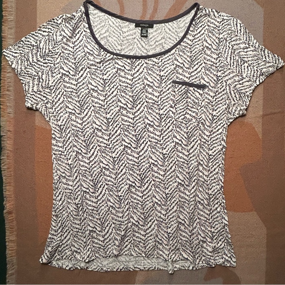 women’s pajama loungewear top by midnight, XL